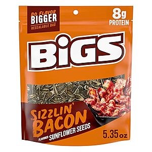 [SnS, AC] $1.61 | 5.35-Oz BIGS Sunflower Seeds (Sizzlin' Bacon) at Amazon